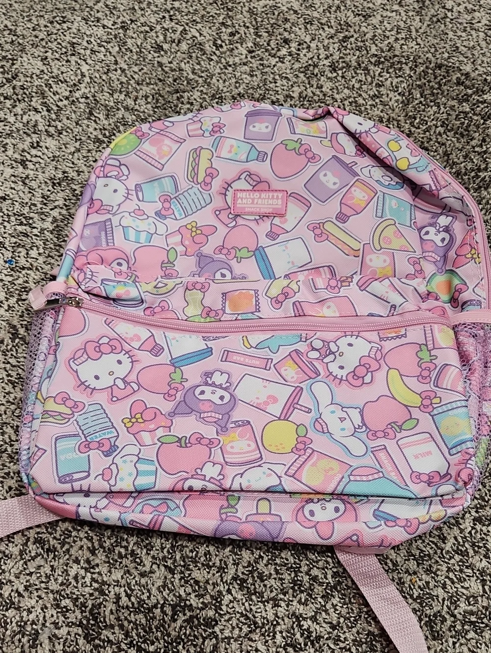 Hello Kitty Pastel Pink Kids Backpack with Character Snacks Print
